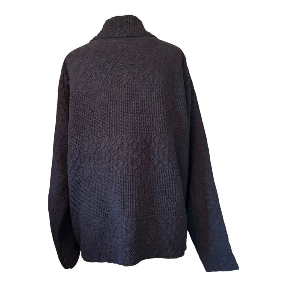 SilkLand Women's Black Textured Utility Jacket Pockets 1X - Picture 4 of 8